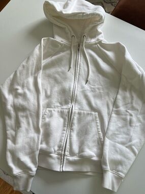 GAP Cream Hooded Zip Sweatshirt